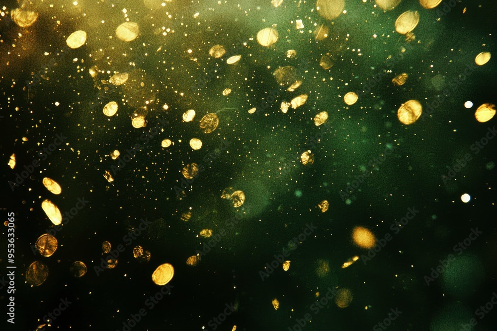 Abstract Gold and Green Bokeh Background Abstract Gold and Green Bokeh Background