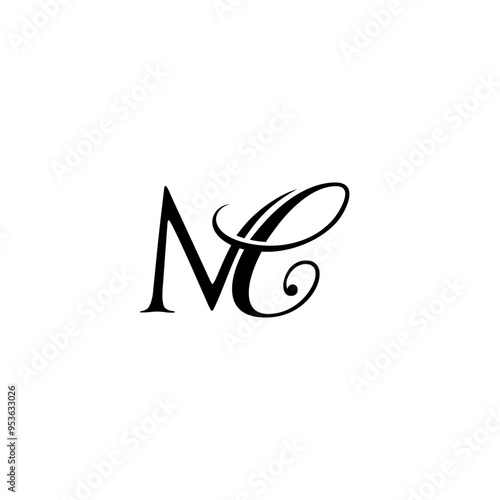 Initial Letter MC Logo designs