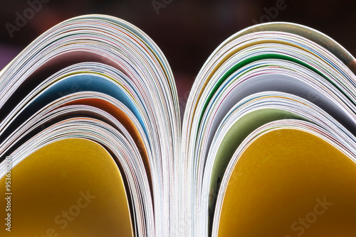 Close-up pages of opened book photo