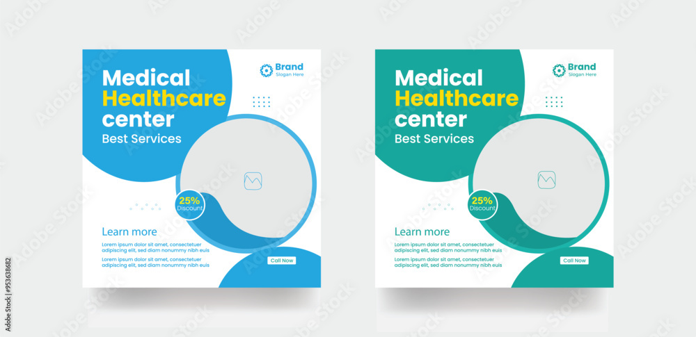 Medical care social media post design hospital flyer banner template Medical care social media post design hospital flyer banner template