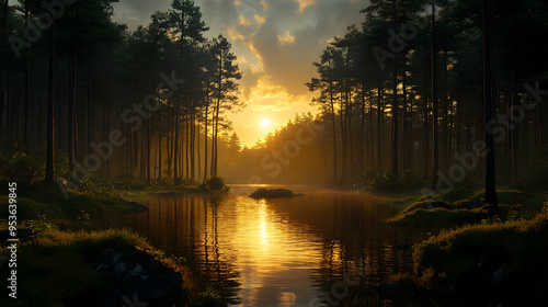 A golden sunset illuminates...