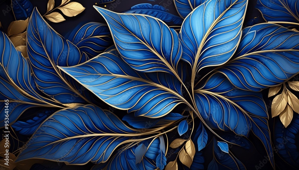 blue and black leaves blue and black leaves