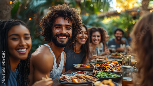 A group of friends enjoy a ...