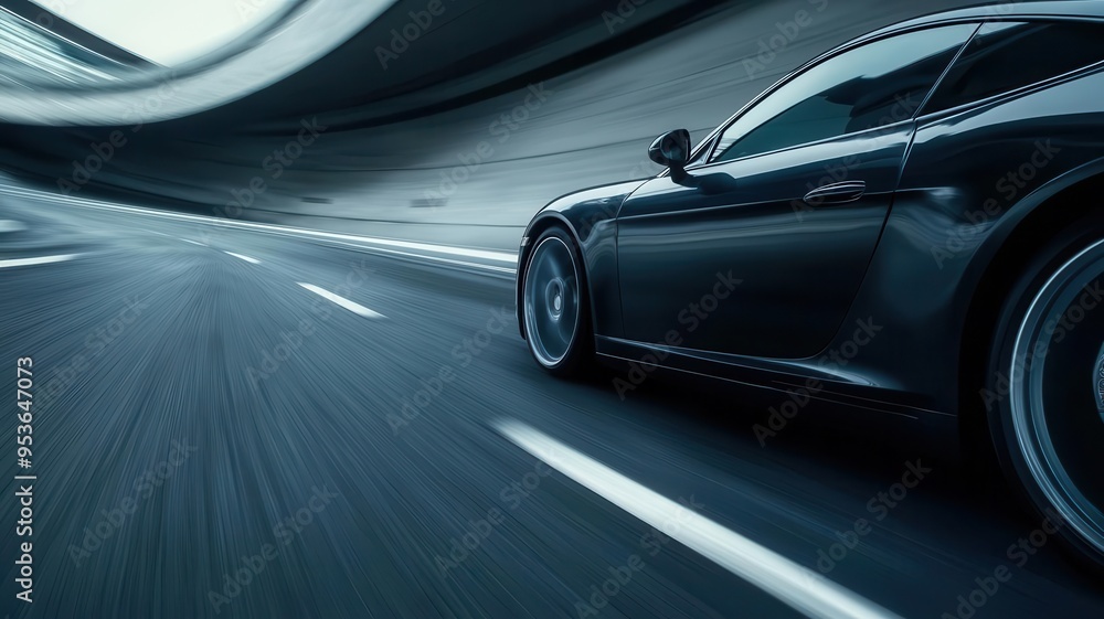 Manager in a high-speed car, navigating through a risky, winding road, speed, risk, decision, manager Manager in a high-speed car, navigating through a risky, winding road, speed, risk, decision, manager