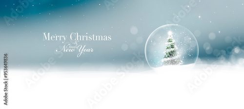 Weihnachtskarte Happy Holidays and Joyful New Year 2025