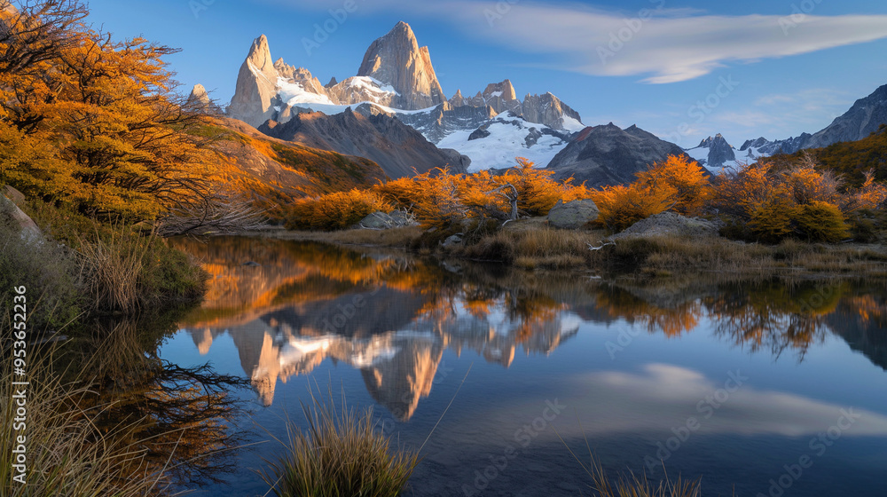 Obraz premium Argentina Patagonia mountain in Southern Argentina. Beautiful natural landscapes.