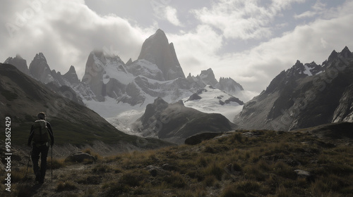 Argentina Patagonia mountain in Southern Argentina. Beautiful natural landscapes.