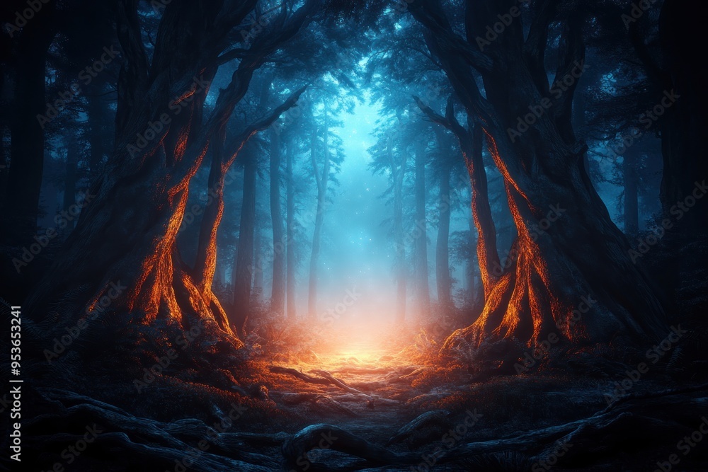 Ethereal Forest Silhouette Under a Starry Night Sky, Dreamlike Tranquil Serenity, Night Sky Photography, Starry Night Landscape, Forest Silhouette, Dark Forest, Enchanted Forest, Nature Photography Ethereal Forest Silhouette Under a Starry Night Sky, Dreamlike Tranquil Serenity, Night Sky Photography, Starry Night Landscape, Forest Silhouette, Dark Forest, Enchanted Forest, Nature Photography