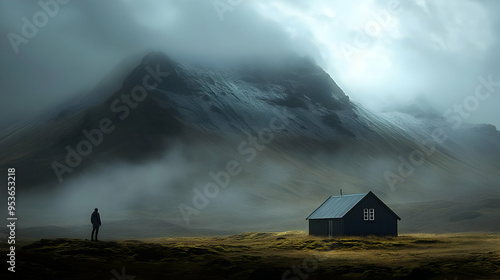 A lone figure stands in the...