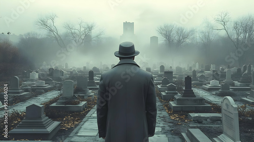 A lone figure walks through...