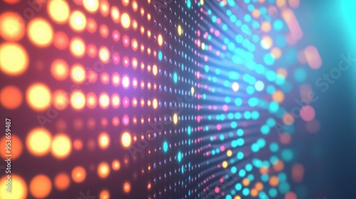 Wallpaper Mural A grid of colorful lights, glowing with vibrant hues. Torontodigital.ca