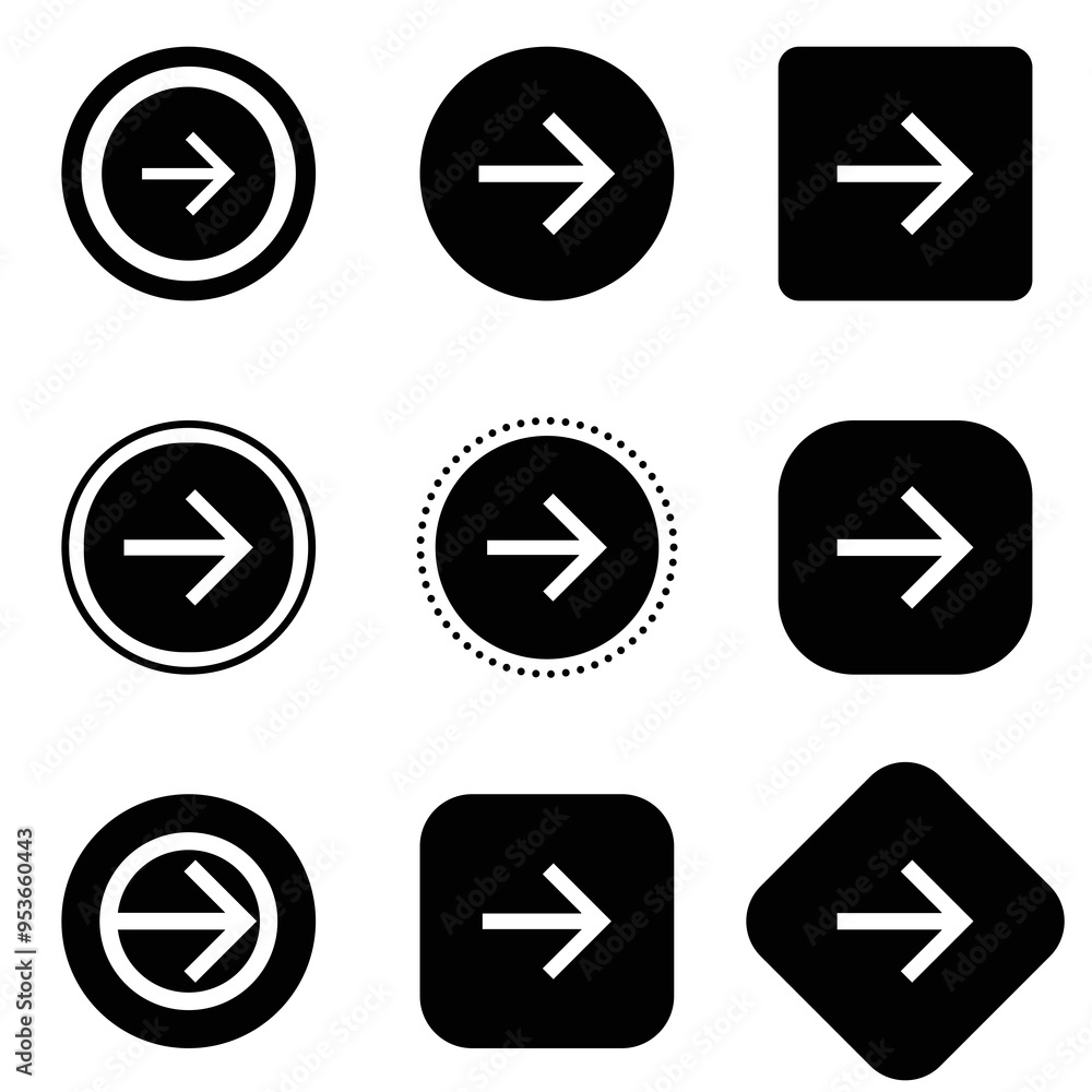 Arrow vector icon. next burron. right arrow next icon button. arrow forward icon . web icon set . Arrow vector icon. next burron. right arrow next icon button. arrow forward icon . web icon set .