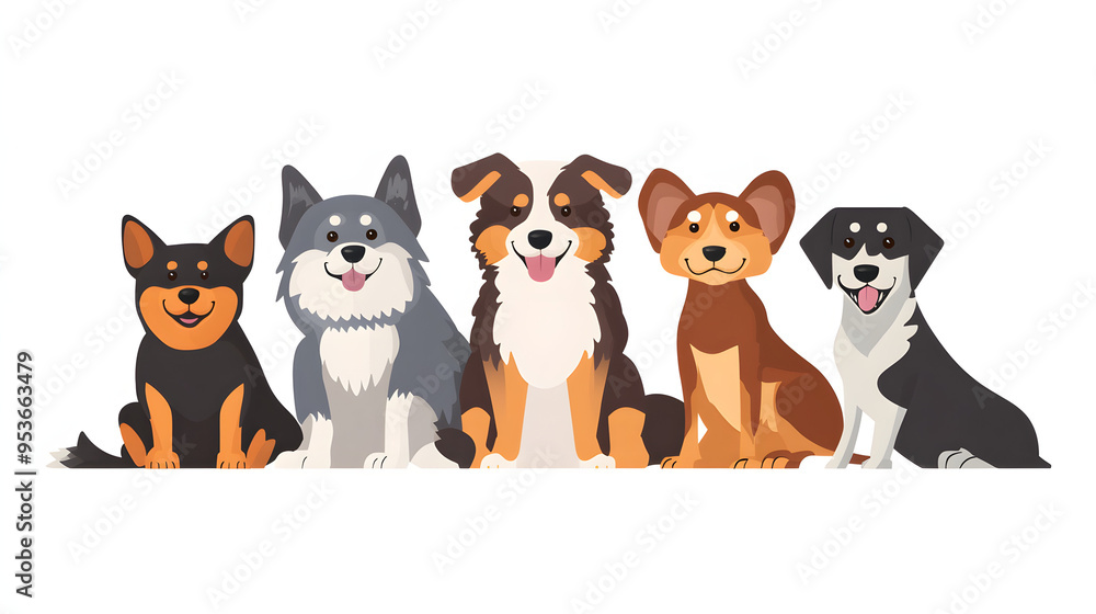 Cute Cartoon Dog and Kid Playing Together Vector Illustration Cute Cartoon Dog and Kid Playing Together Vector Illustration