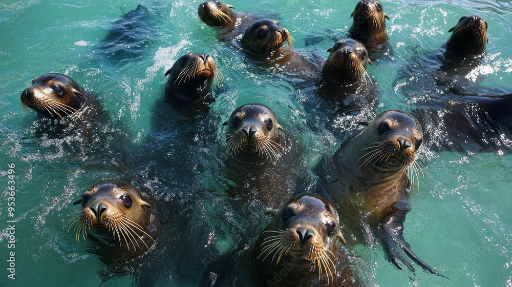 Fototapeta premium Sea Lions enjoying the sun in La Jolla.