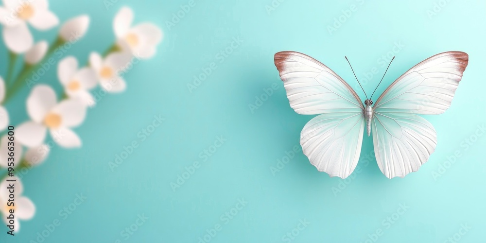 lovely butterfly against a sky blue backdrop. lovely butterfly against a sky blue backdrop.