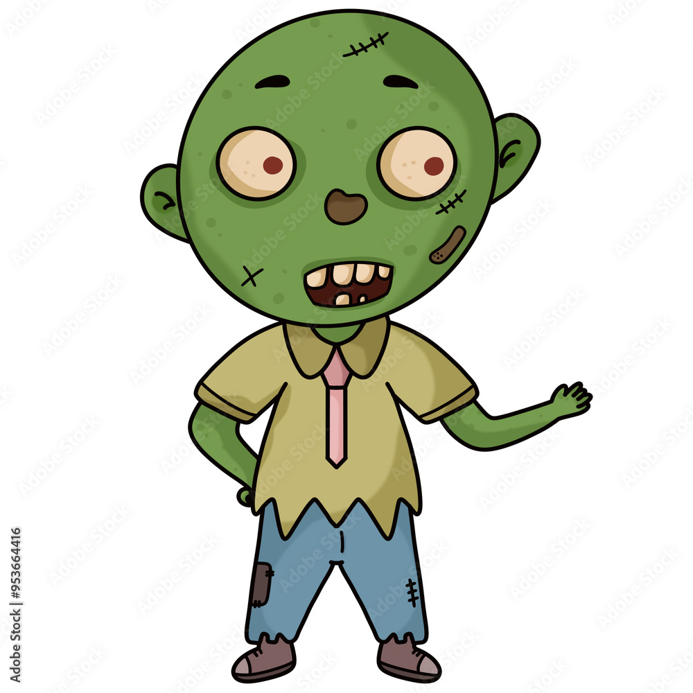Obraz premium cartoon zombie