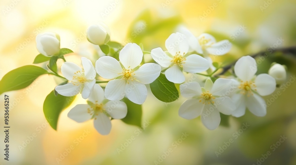 Obraz premium White jasmine: Delicate spring blooms