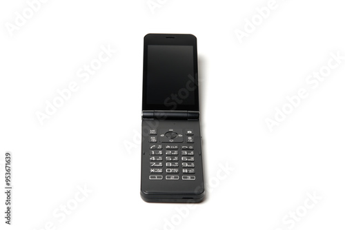 折り畳み式の黒い携帯電話