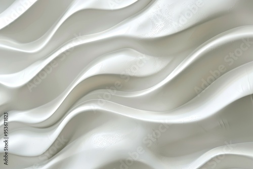 Wave pattern on white wall evoking calm and relaxation.