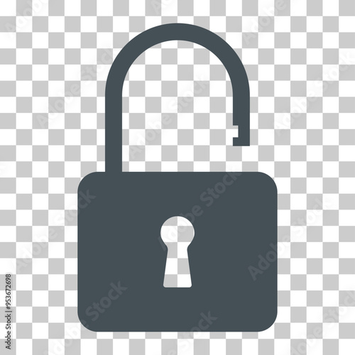 Lock classic design icon, keyhole web button shape, secure vector illustration