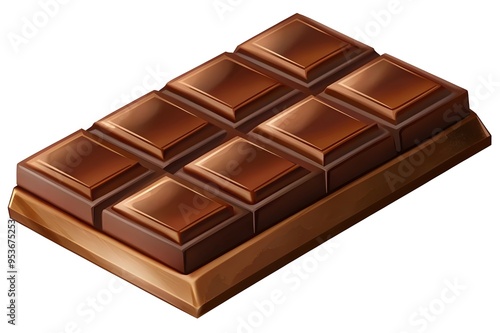 chocolate bar isolated on white