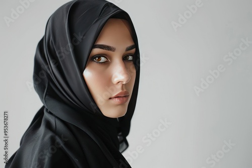 Portrait of a Woman Wearing a Hijab