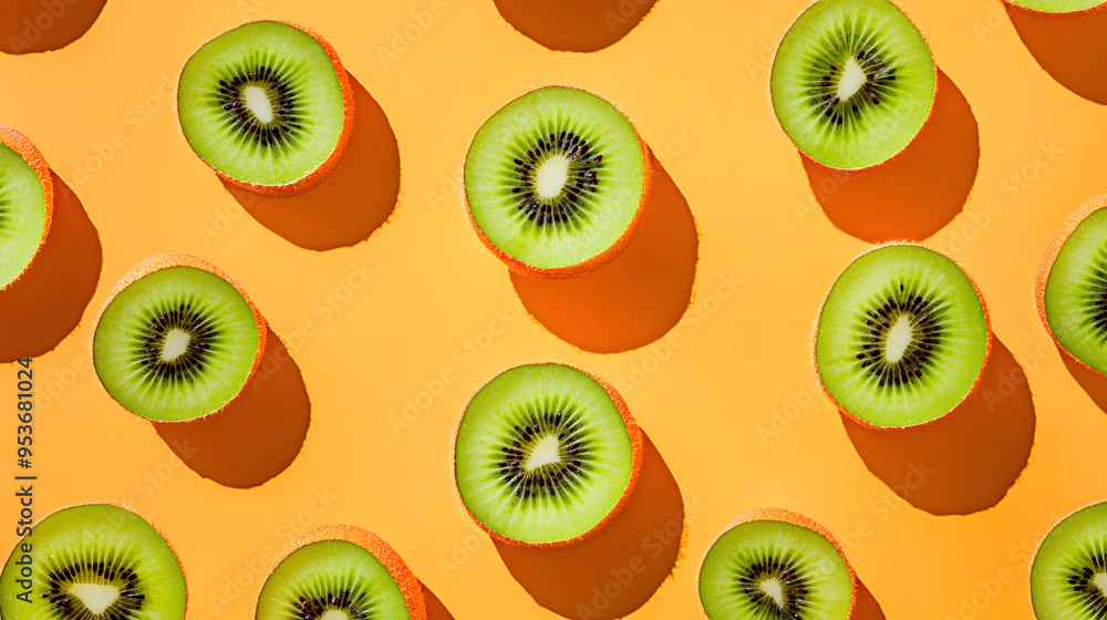 Fototapeta premium seamless pattern with kiwi