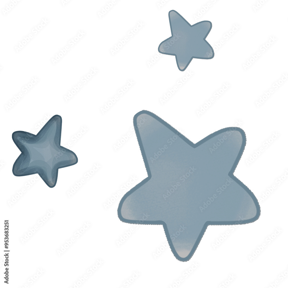 Hand drawn group of stars on isolated background Hand drawn group of stars on isolated background