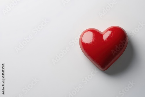 Wallpaper Mural Heart icon with notification bell, simple forms, minimal flat design illustration on white background, copy space for stock photo with minimal concept, No logo, No Trademark, No text Torontodigital.ca