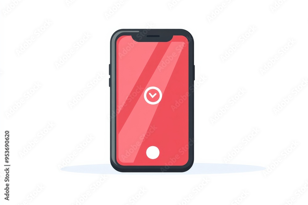 Phone with emergency call icon, simple forms, minimal flat design illustration on white background, copy space for stock photo with minimal concept, No logo, No Trademark, No text Phone with emergency call icon, simple forms, minimal flat design illustration on white background, copy space for stock photo with minimal concept, No logo, No Trademark, No text
