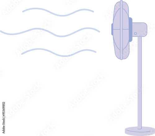 Cooling fan work. Air motion. Ventilator icon