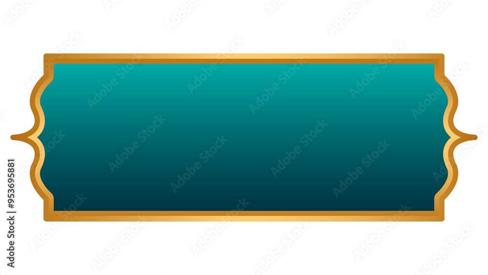 Islamic blue text box and golden border design Islamic blue text box and golden border design