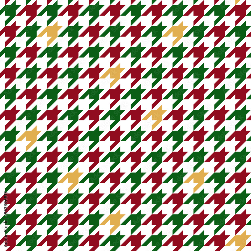 green red christmas houndstooth seamless vector pattern green red christmas houndstooth seamless vector pattern
