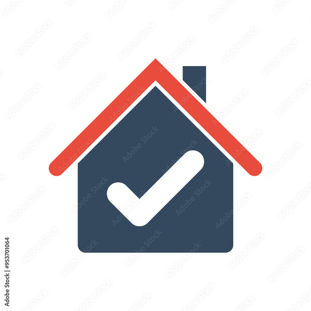 house with check mark vector icon house with check mark vector icon