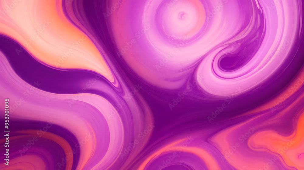High quality a purple and pink gradient color background with purple and orange swirl realistic illustration abstract design.