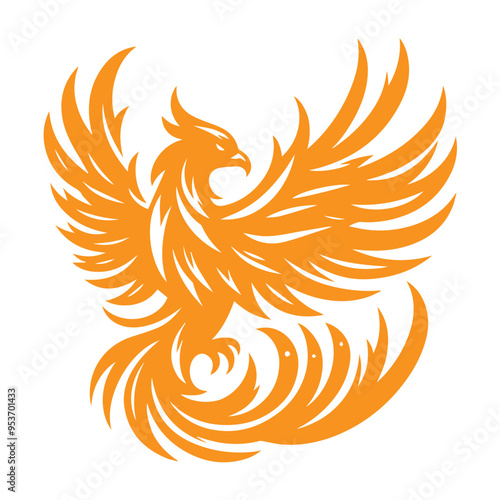 awesome phoenix  logo illustration