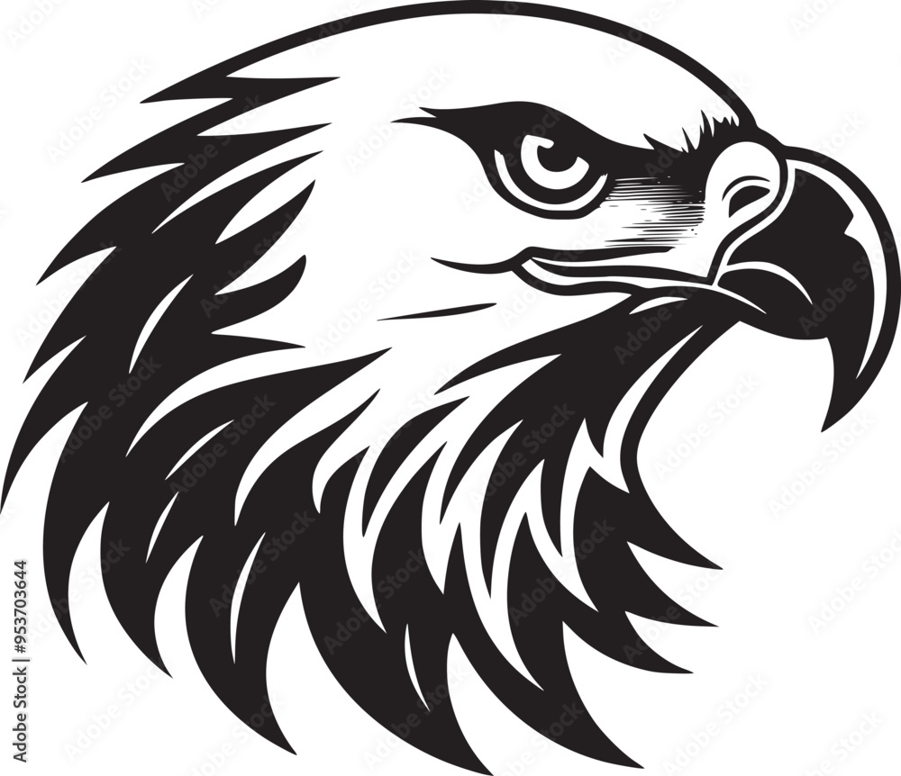 Eagle head Logo vector illustration, Mighty Eagle Majestic Freedom Symbol Eagle head Logo vector illustration, Mighty Eagle Majestic Freedom Symbol