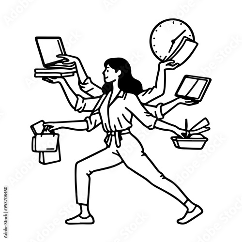 Multitasking Woman.