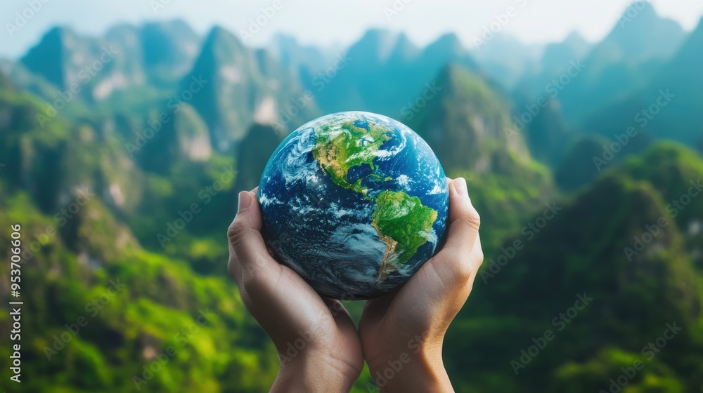 A person is holding a globe in their hands A person is holding a globe in their hands