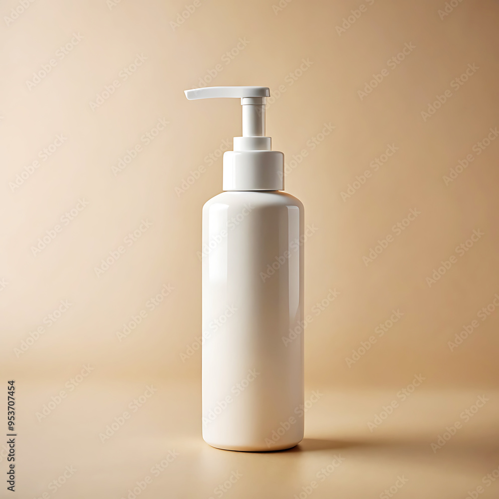 A White Pump Dispenser Encased in a Creamy Wave, Perfect for High-End Skincare Branding A White Pump Dispenser Encased in a Creamy Wave, Perfect for High-End Skincare Branding