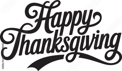 Happy thanksgiving typography design vector illustration