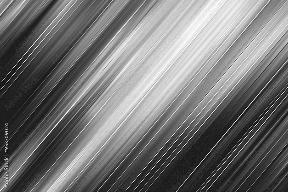 Obraz premium Black and white gradient background with diagonal lines in light gray
