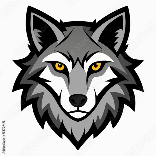 wolf head vector