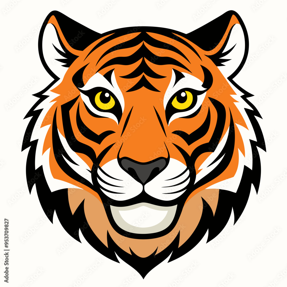 Obraz premium tiger head vector