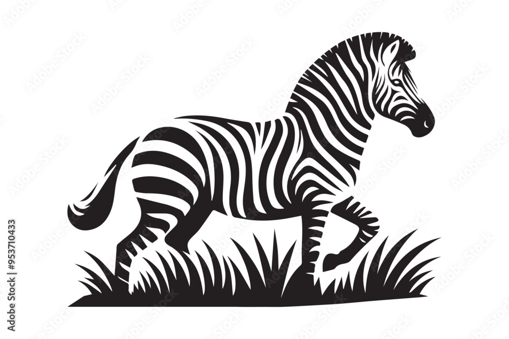 Zebra vector Illustration, simple vector art style Zebra vector Illustration, simple vector art style
