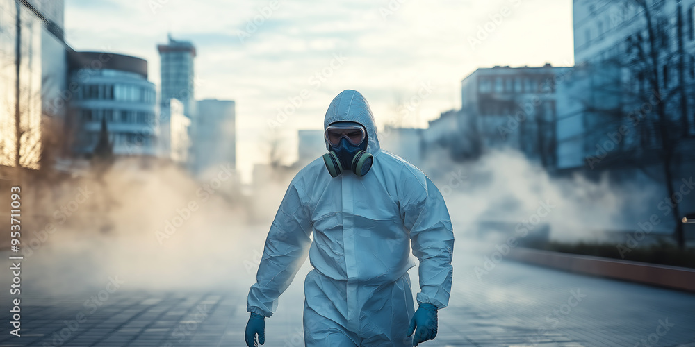 pandemic, mpox, monkey pox, monkeypox, disinfecting, healthcare, hazmat, worker, nurse, man, public, space, mist, cityscape, caution, safety, background, mask, protection, awareness, health, walking, pandemic, mpox, monkey pox, monkeypox, disinfecting, healthcare, hazmat, worker, nurse, man, public, space, mist, cityscape, caution, safety, background, mask, protection, awareness, health, walking,
