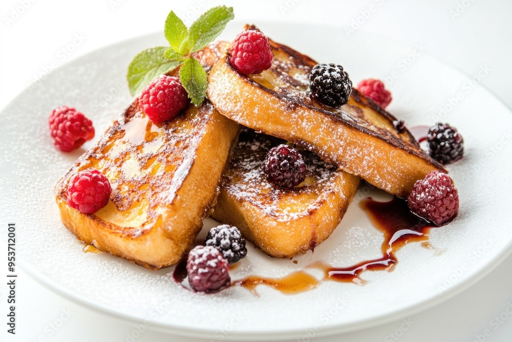 Delicious French Toast with Berries and Syrup Delicious French Toast with Berries and Syrup