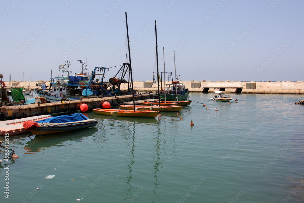 Seaport in the city of Tel Aviv in Israel. Seaport in the city of Tel Aviv in Israel.