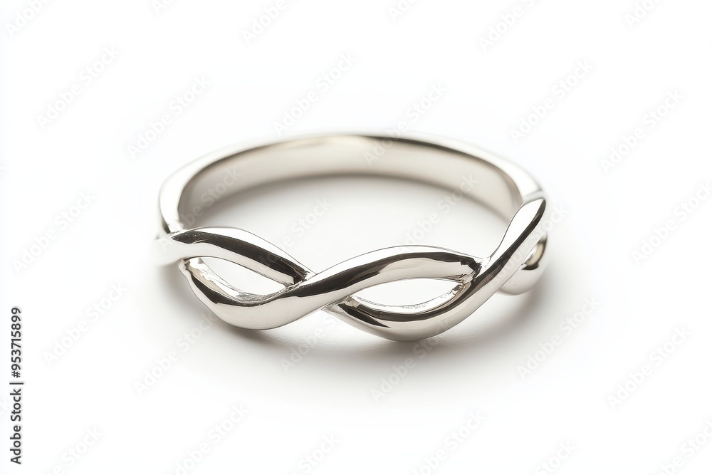 A sleek, intertwined silver ring symbolizing unity and connection. A sleek, intertwined silver ring symbolizing unity and connection.