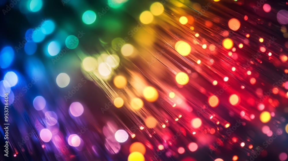 An Abstract Close-up Of Colorful Fiber Optics Lights, Creating A Vibrant And Festive Atmosphere Perfect For Holiday Themes And Celebrations. An Abstract Close-up Of Colorful Fiber Optics Lights, Creating A Vibrant And Festive Atmosphere Perfect For Holiday Themes And Celebrations.